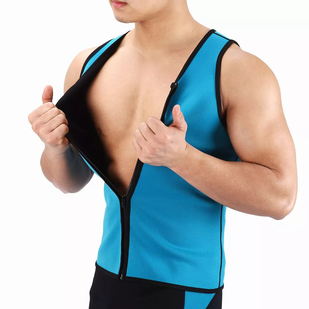 Sauna Sweat Waist Trainer Vest for menn